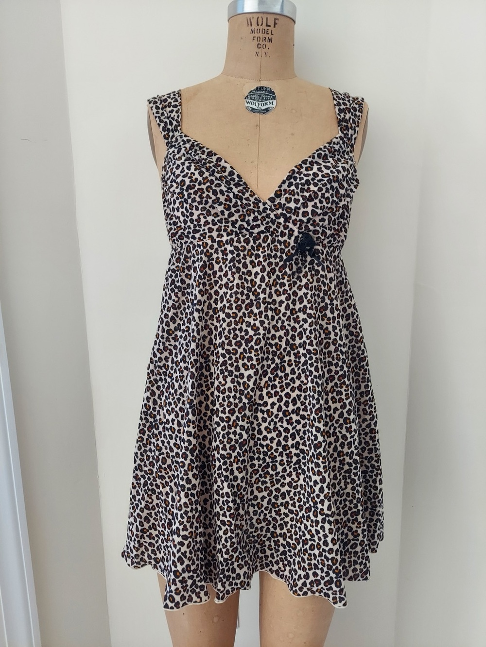 Felina Leopard-Print Chemise in Brown and Black